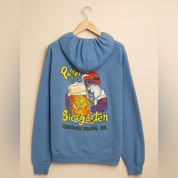 Rehoboth Beach Parrot Beach House Biergarten Blue Graphic Hoodie – Men’s XL - Picture 4 of 4